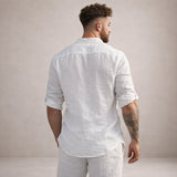 Men's Stand Collar Long Sleeve Shirt