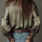 Satin Floral Shirt