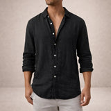 Men's Open Collar Long Sleeve Shirt