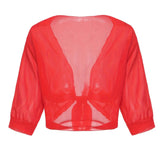 Sheer Tie-Front Cardigan