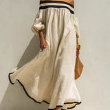 Color-Blocked Maxi Dress