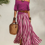 Off-Shoulder Skirt Set