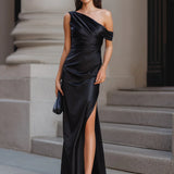 One-Shoulder Draped Maxi Dress
