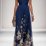 V-Neck Floral Maxi Dress