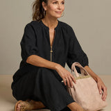 Zip-Front Wide-Leg Set