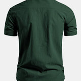 Stand Collar Short Sleeve Shirt