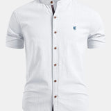 Stand Collar Short Sleeve Shirt