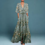 Women's Floral Print Maxi Dress
