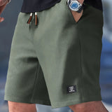 Regular Fit Textured Drawstring Shorts