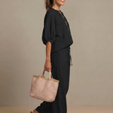 Zip-Front Wide-Leg Set