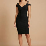 Off-Shoulder Bodycon Midi Dress