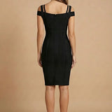 Off-Shoulder Bodycon Midi Dress
