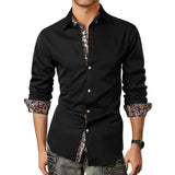 Paisley Accent Button-Up Shirt