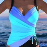 Tummy Control Surplice Swimsuit