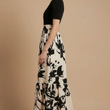 Short Sleeve Bow-Tie Maxi Dress