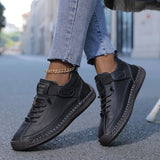Stitch Detail Lace-Up Sneakers