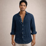 Men's Open Collar Long Sleeve Shirt