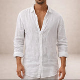 Men's Open Collar Long Sleeve Shirt