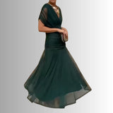 Off-Shoulder Chiffon Maxi Dress