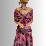 Off-Shoulder Chiffon Maxi Dress