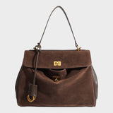 Minimalist Turn-Lock Flap Handbag
