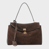 Minimalist Turn-Lock Flap Handbag