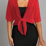 Sheer Tie-Front Cardigan