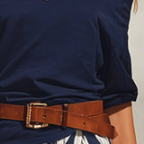 Women's Off-Shoulder Belted Top