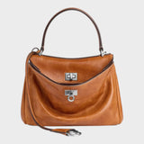 Minimalist Turn-Lock Flap Handbag