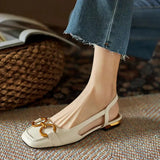 Adjustable Slingback Flat Sandals