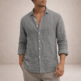 Men's Open Collar Long Sleeve Shirt