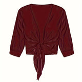 Sheer Tie-Front Cardigan