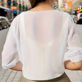 Sheer Tie-Front Cardigan