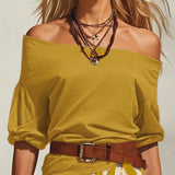 Women's Off-Shoulder Belted Top