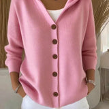 Hooded Knit Cardigan