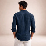 Men's Open Collar Long Sleeve Shirt
