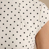 Polka Dot Round Neck Maxi Dress