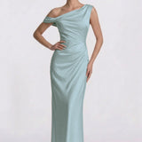 Sheath Floor Length Bridesmaid Dress