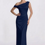 Sheath Floor Length Bridesmaid Dress