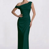 Sheath Floor Length Bridesmaid Dress