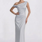 Sheath Floor Length Bridesmaid Dress