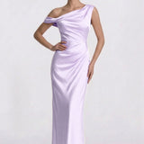 Sheath Floor Length Bridesmaid Dress