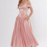 A-Line Ankle Length Cap Sleeve Bridesmaid Dress