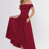 A-Line Ankle Length Cap Sleeve Bridesmaid Dress