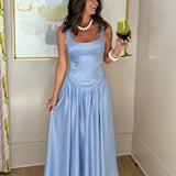 A-Line Ankle Length Halter Bridesmaid Dress