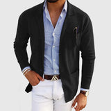 Button-Front Casual Blazer