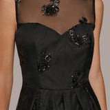 Sleeveless Beaded Midi Gown