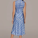 Polka Dot Tie Neck Dress