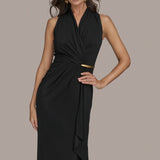 Wrap Ruffle Maxi Gown