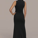 Wrap Ruffle Maxi Gown